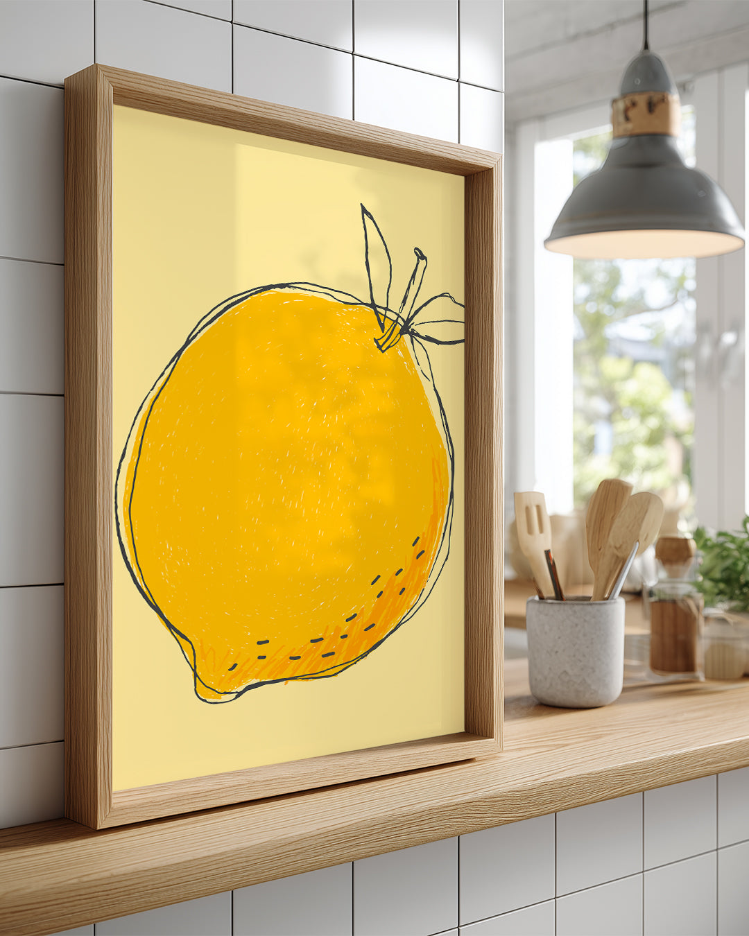 Sarı Limon - Çizim Tasarımı Poster Tablosu