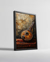 Saz Enstrümanı - Geleneksel Müzik Aleti İllüstrasyonu Poster Tablosu
