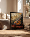 Saz Enstrümanı - Geleneksel Müzik Aleti İllüstrasyonu Poster Tablosu