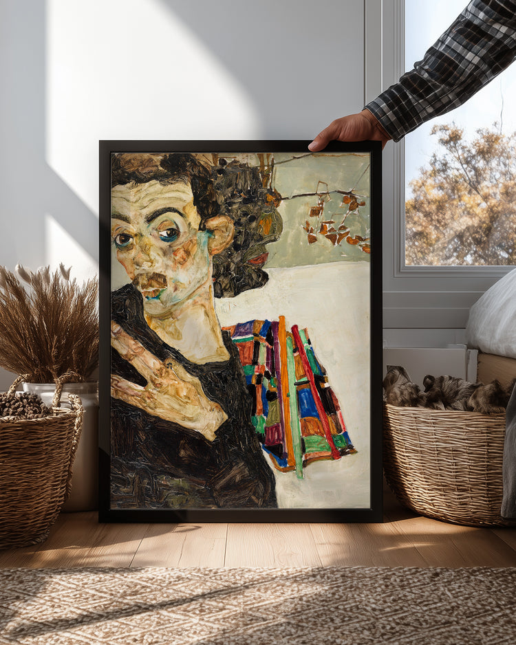 Schiele Self Poster Tablosu