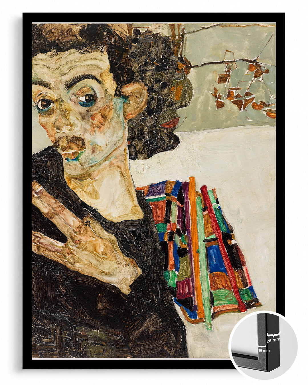 Schiele Self Poster Tablosu