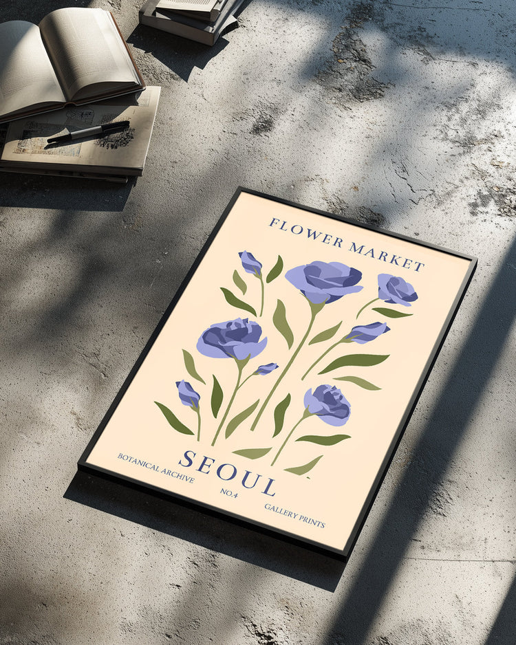 Seoul Rose Poster Tablosu