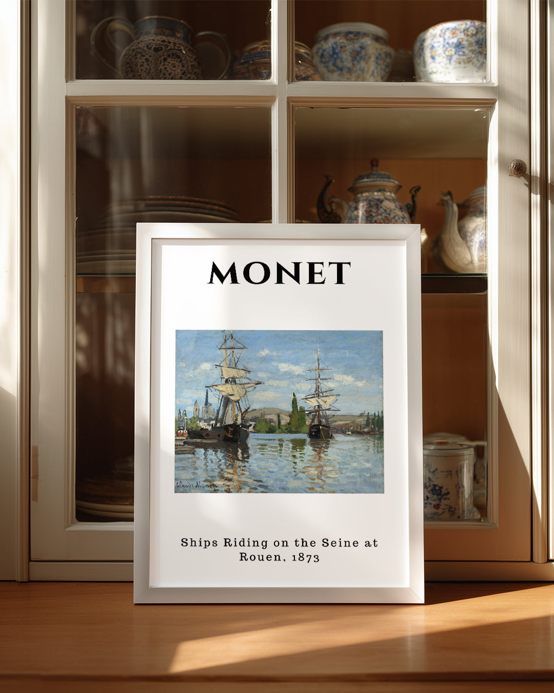 Seyne Nehrinde Yer Alan Gemiler - Claude Monet - 1873 Poster Tablosu