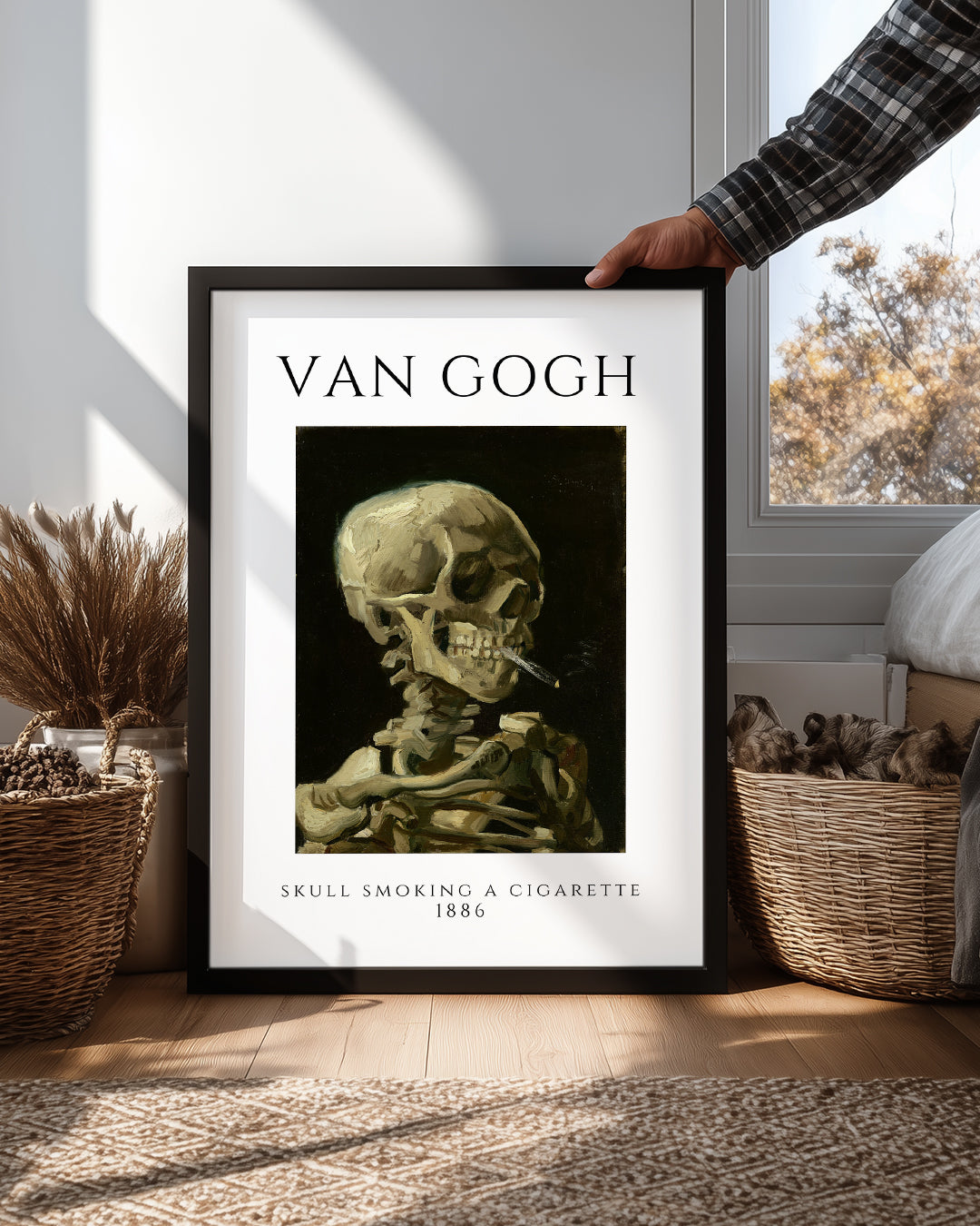 Sigara İçen Kafatası - Vincent van Gogh - 1886 Poster Tablosu