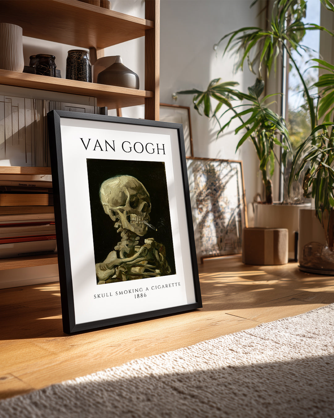 Sigara İçen Kafatası - Vincent van Gogh - 1886 Poster Tablosu