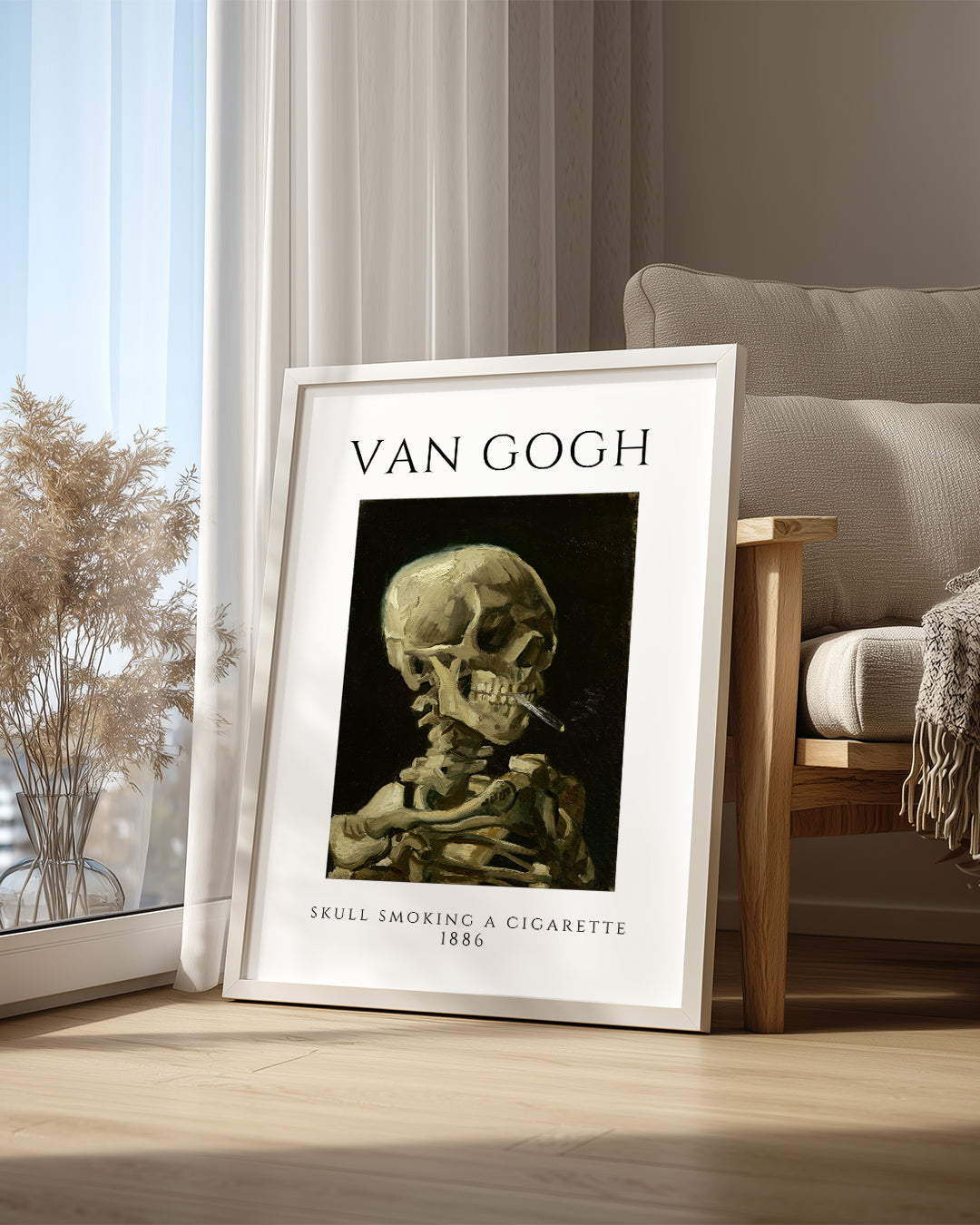 Sigara İçen Kafatası - Vincent van Gogh - 1886 Poster Tablosu