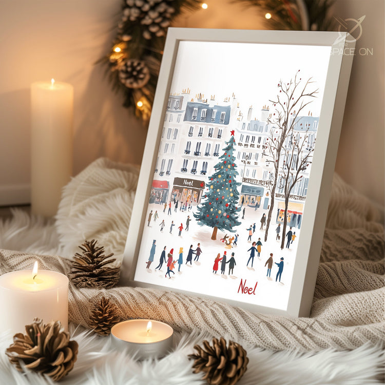 Silent Night Stars Poster Tablosu