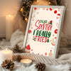 Silent Night Typography Poster Tablosu