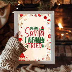 Silent Night Typography Poster Tablosu