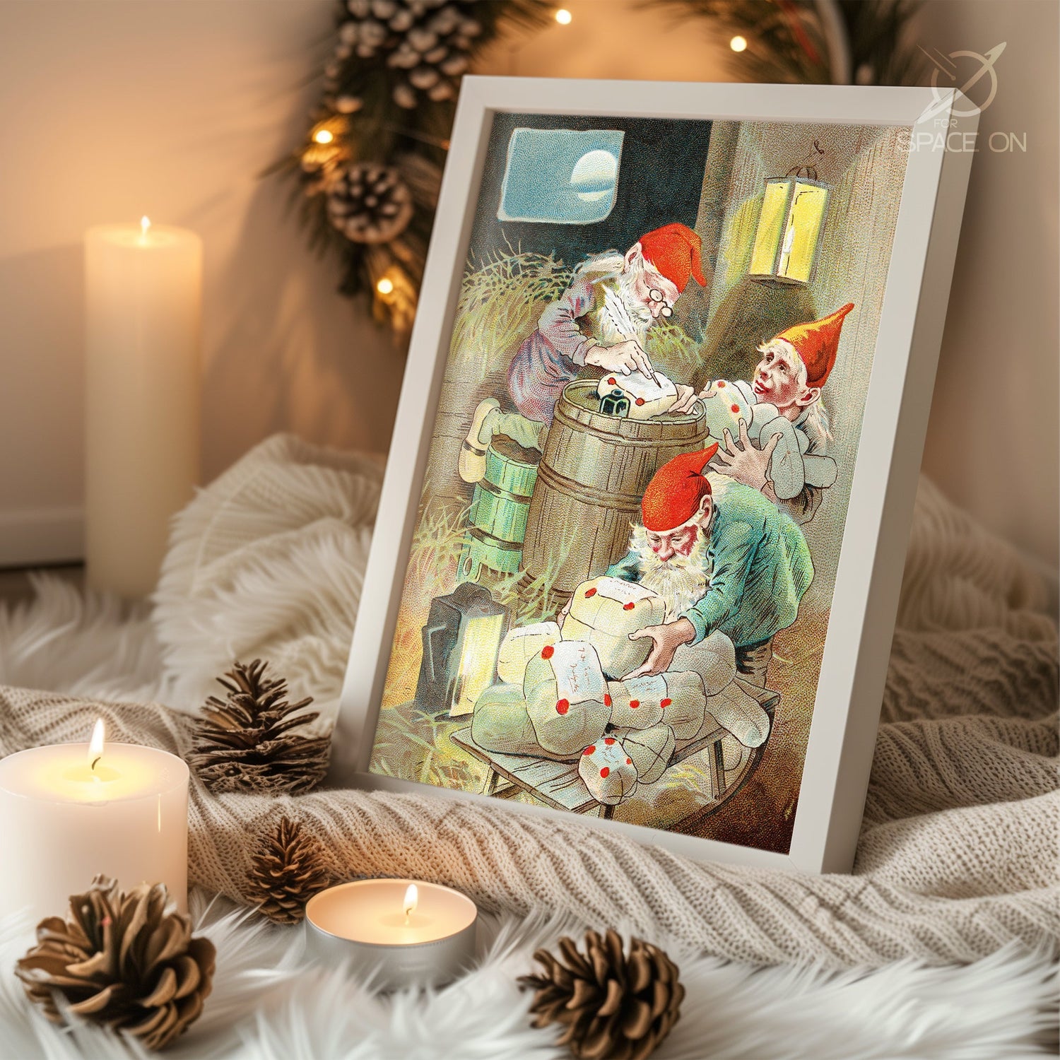 Silent Snow Night Poster Tablosu