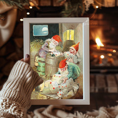 Silent Snow Night Poster Tablosu