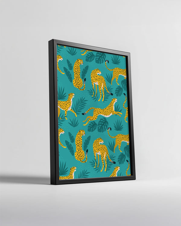 Siyah Benekli Kaplan - Orman Deseni Poster Tablosu