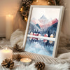 Snowman Couple Love Poster Tablosu