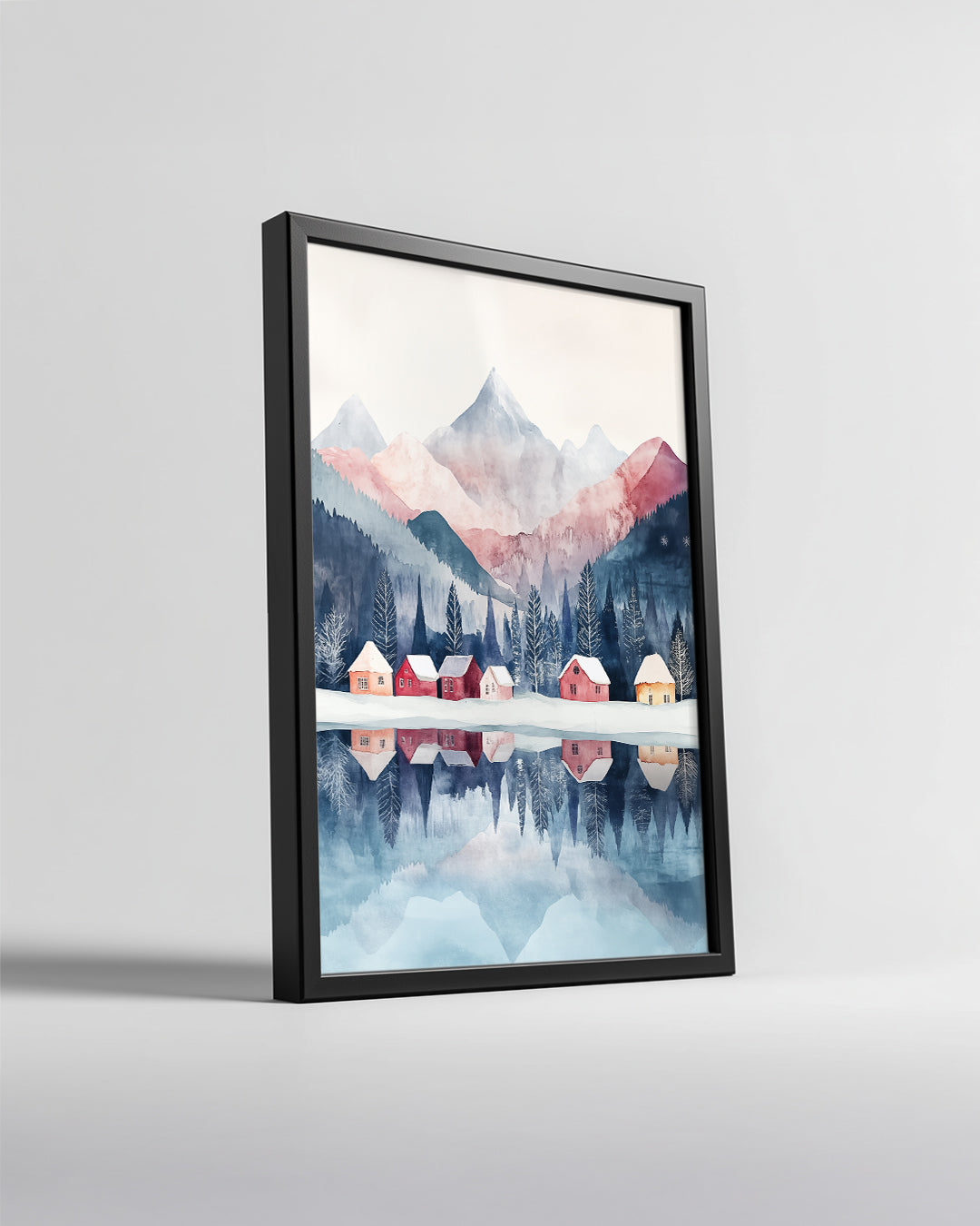 Snowman Couple Love Poster Tablosu