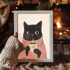 Snowman Garden Scene Poster Tablosu