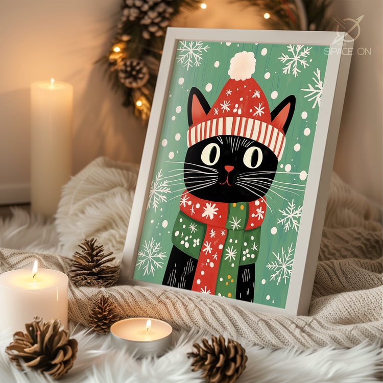 Snowman Tea Party Poster Tablosu