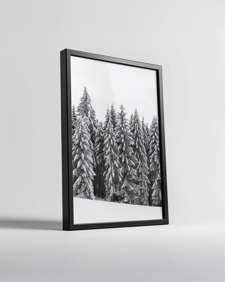 Snowman Under Stars Poster Tablosu