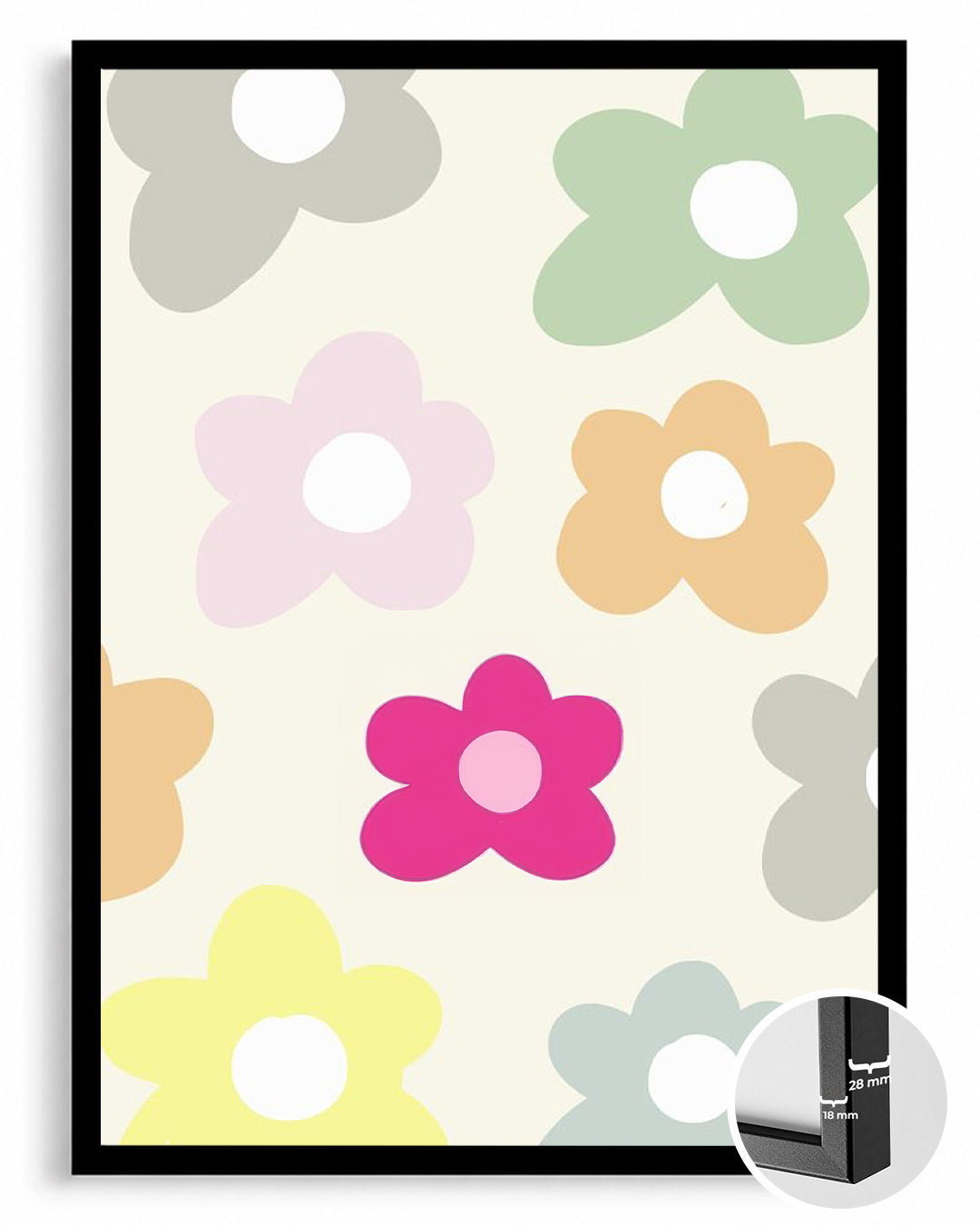 Soft Daisy Poster Tablosu