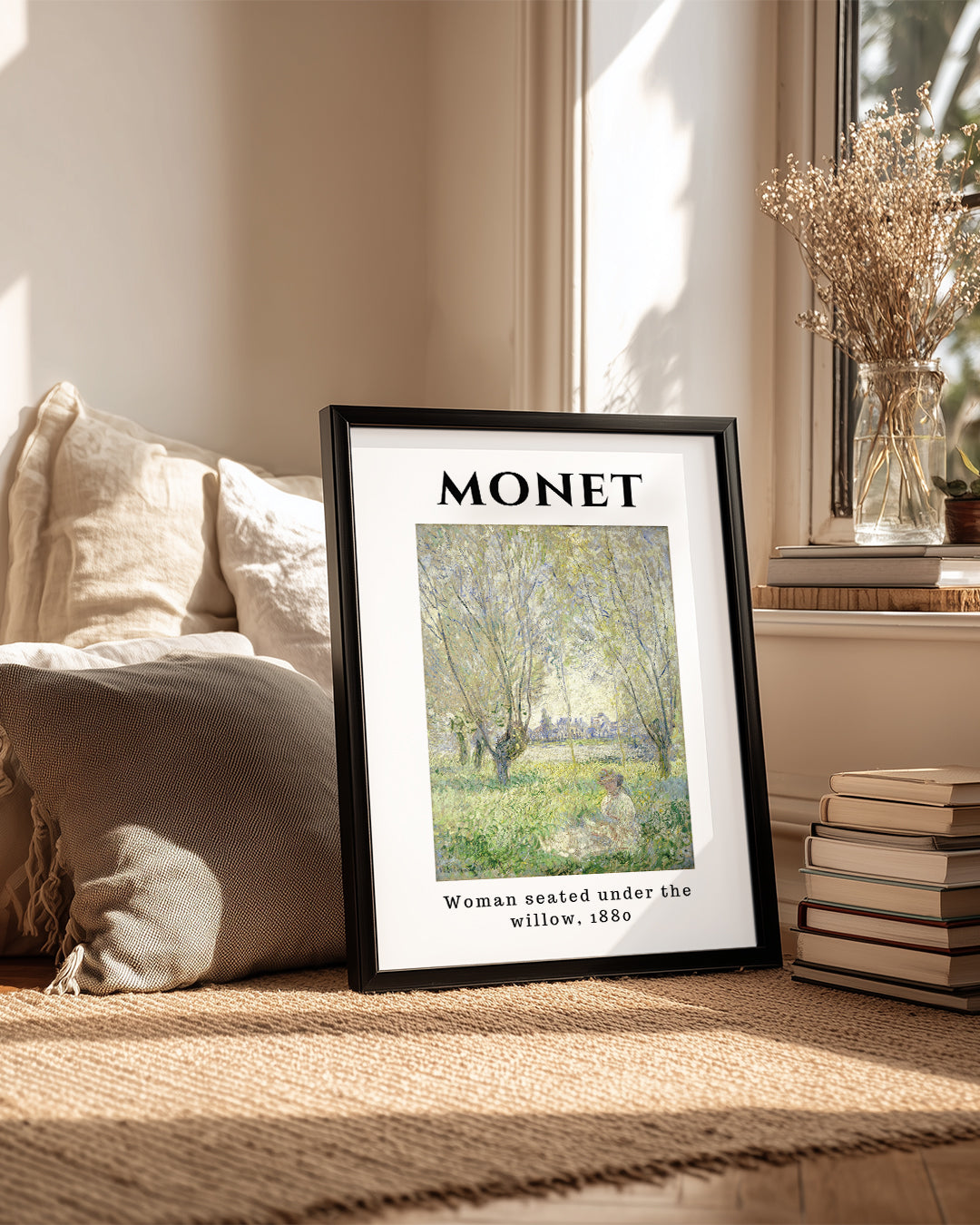 Söğüt Altında Oturan Kadın - Claude Monet - 1880 Poster Tablosu