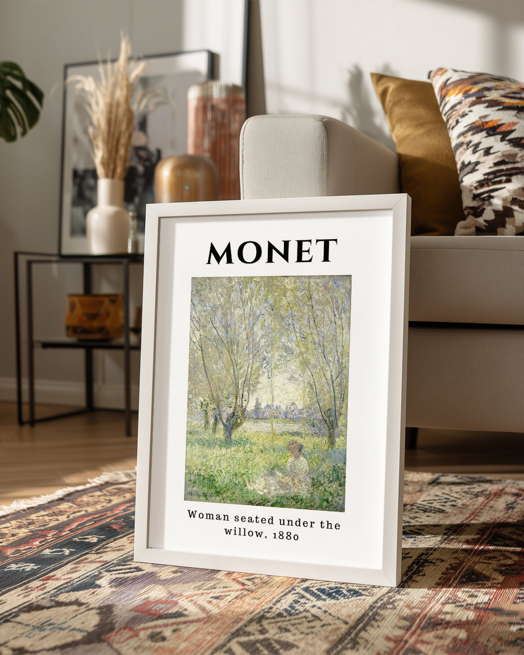 Söğüt Altında Oturan Kadın - Claude Monet - 1880 Poster Tablosu