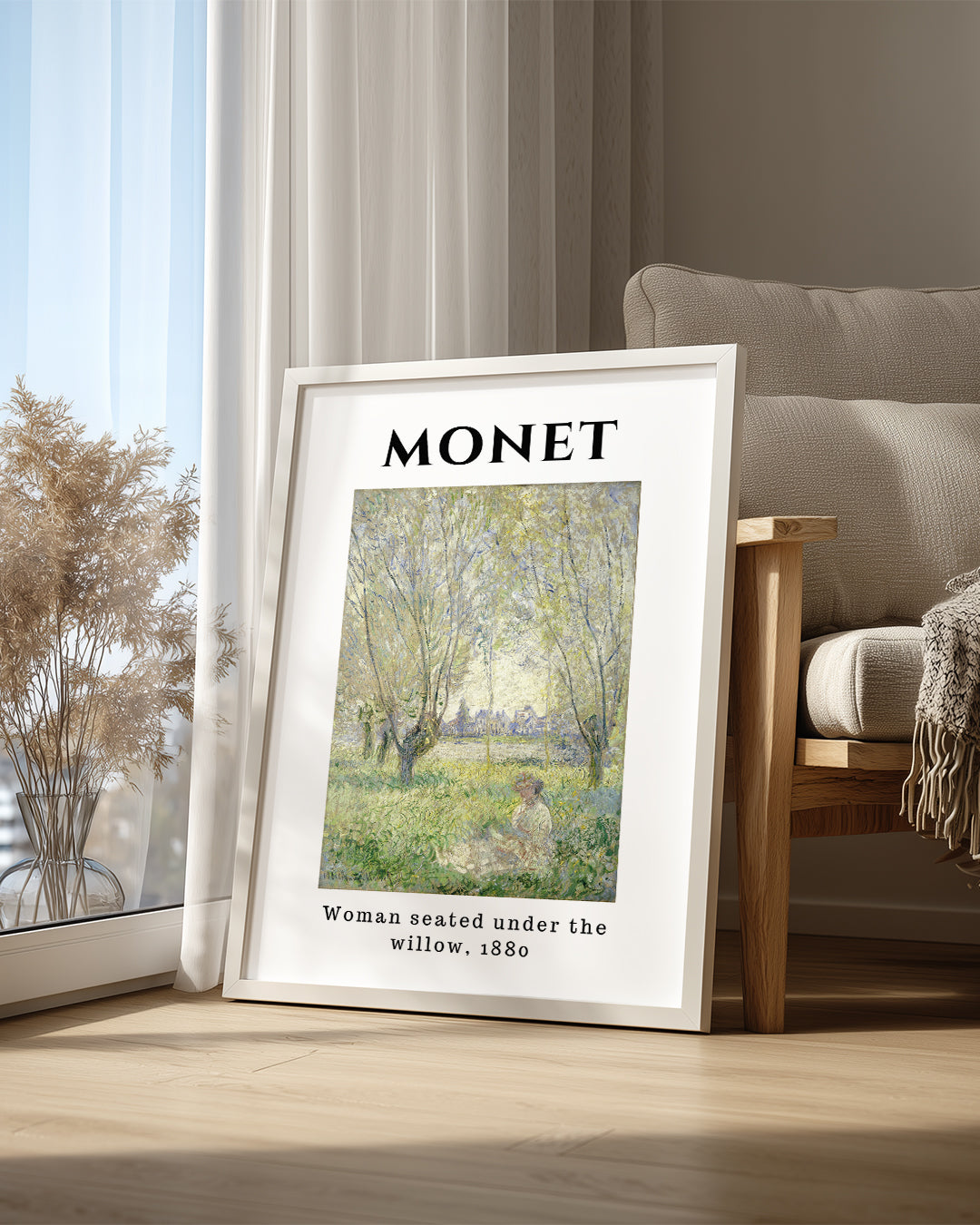 Söğüt Altında Oturan Kadın - Claude Monet - 1880 Poster Tablosu