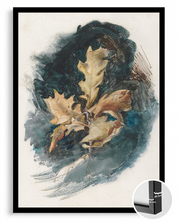 Sonbahar Yaprakları - Suluboya Çizim Poster Tablosu