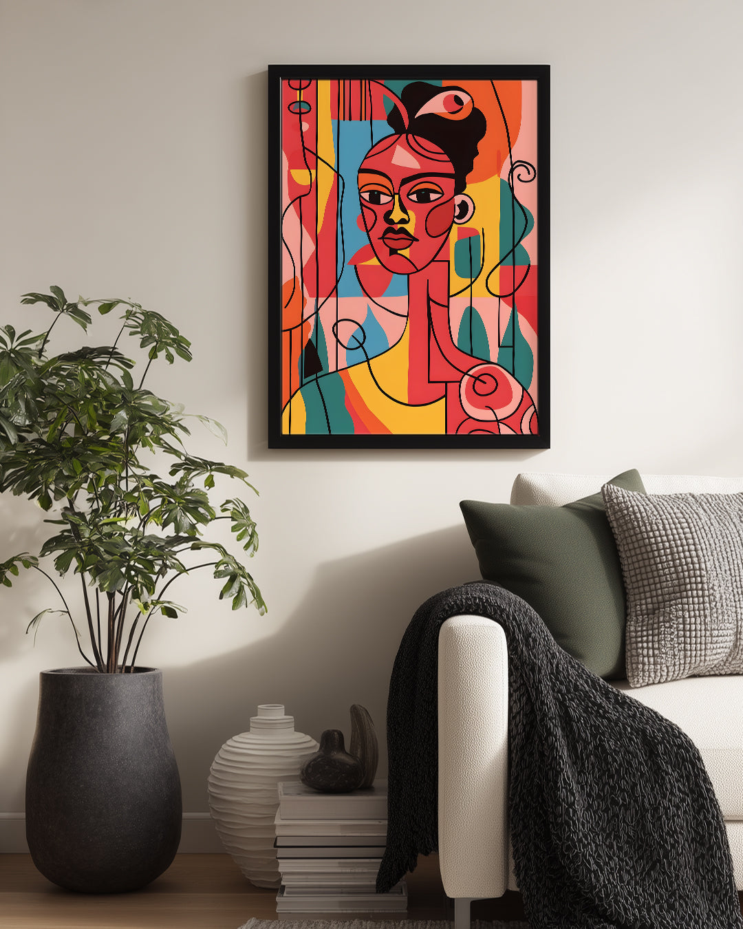 Soylu Kadın Portresi - Afrika Sanatı Poster Tablosu