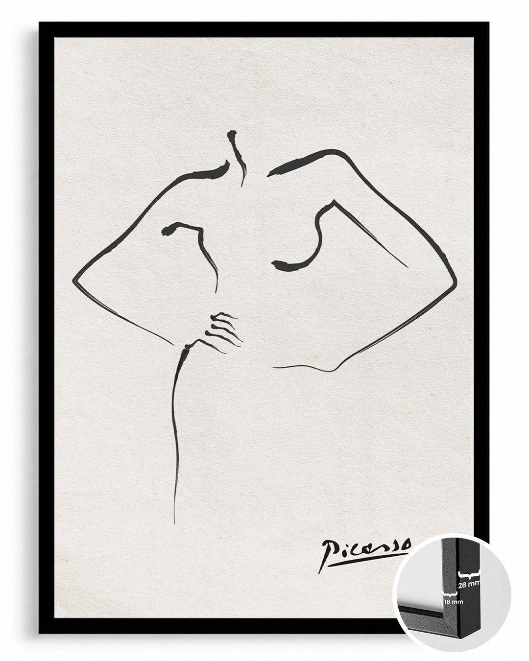 Soyut Gövde - Pablo Picasso Poster Tablosu