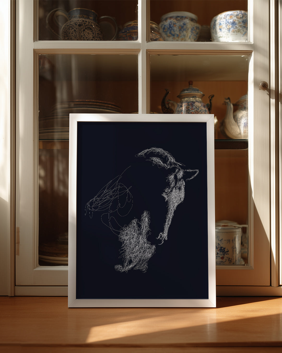 Soyut Kuş - Çizgisel Minimalist Tasarım Poster Tablosu