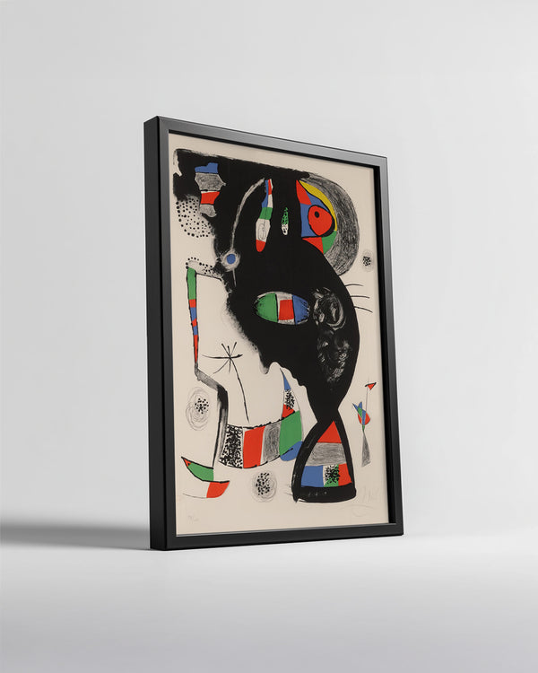 Soyut Portre Çizimi - Renkli Şekillerle Yüz Tasviri Poster Tablosu