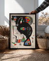 Soyut Portre Çizimi - Renkli Şekillerle Yüz Tasviri Poster Tablosu