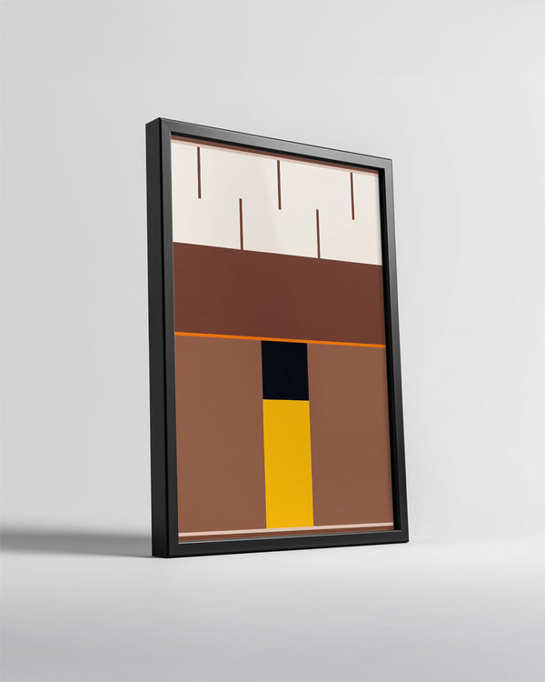 Soyut Renk Kompozisyonu - Geometrik Şekiller ve Denge Oyunları Poster Tablosu