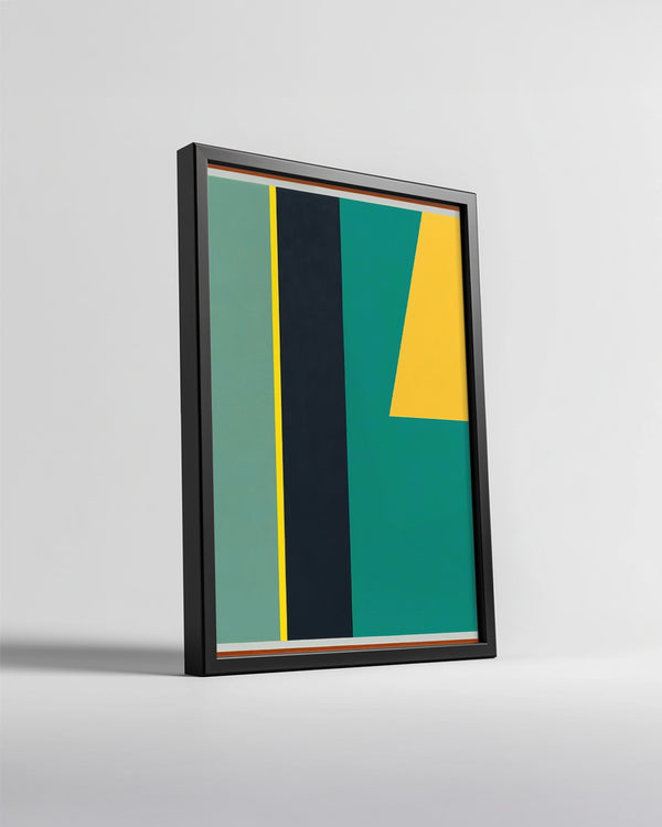 Soyut Renk Kompozisyonu - Geometrik Şekillerle Dolu Sanat Eseri Poster Tablosu