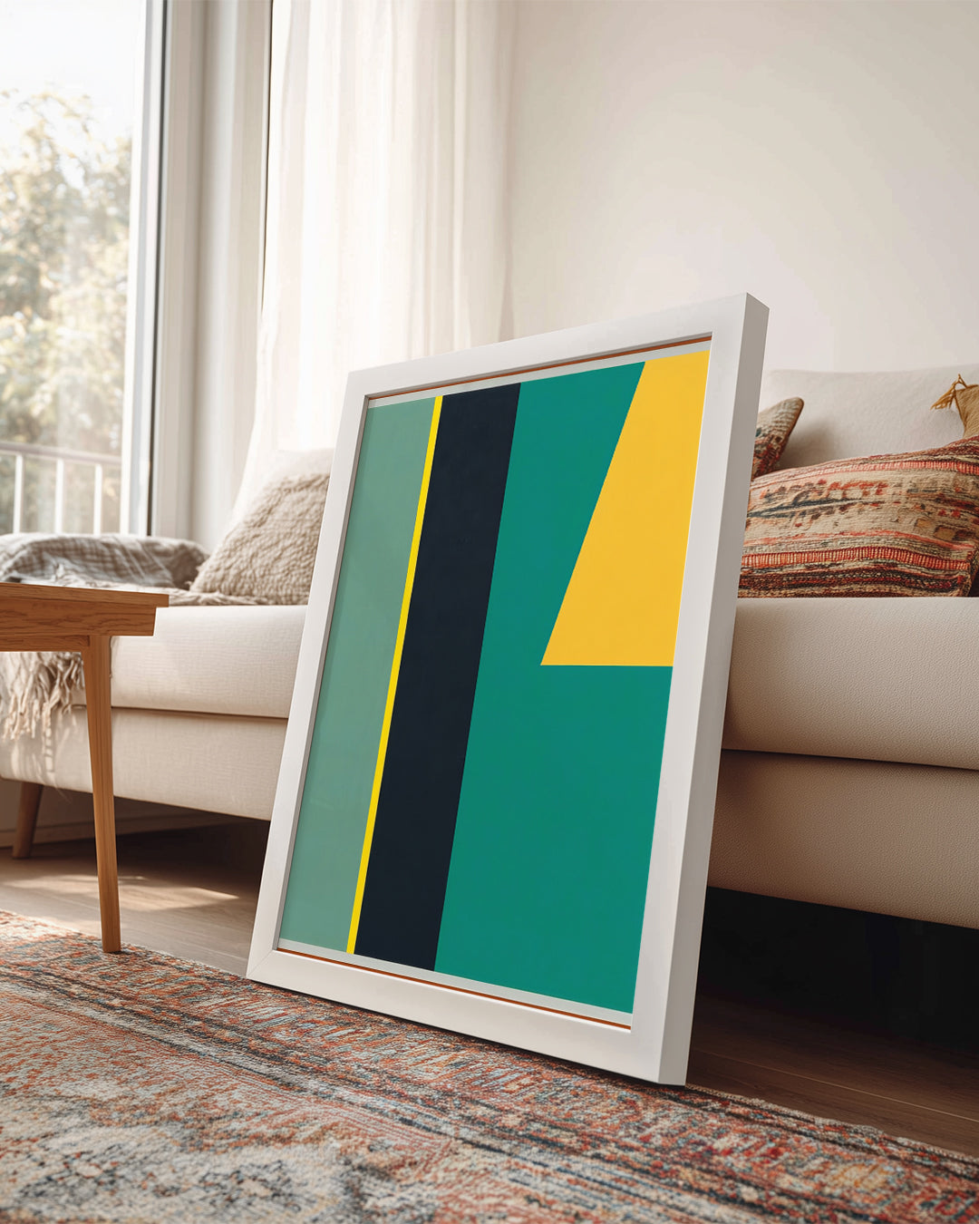 Soyut Renk Kompozisyonu - Geometrik Şekillerle Dolu Sanat Eseri Poster Tablosu