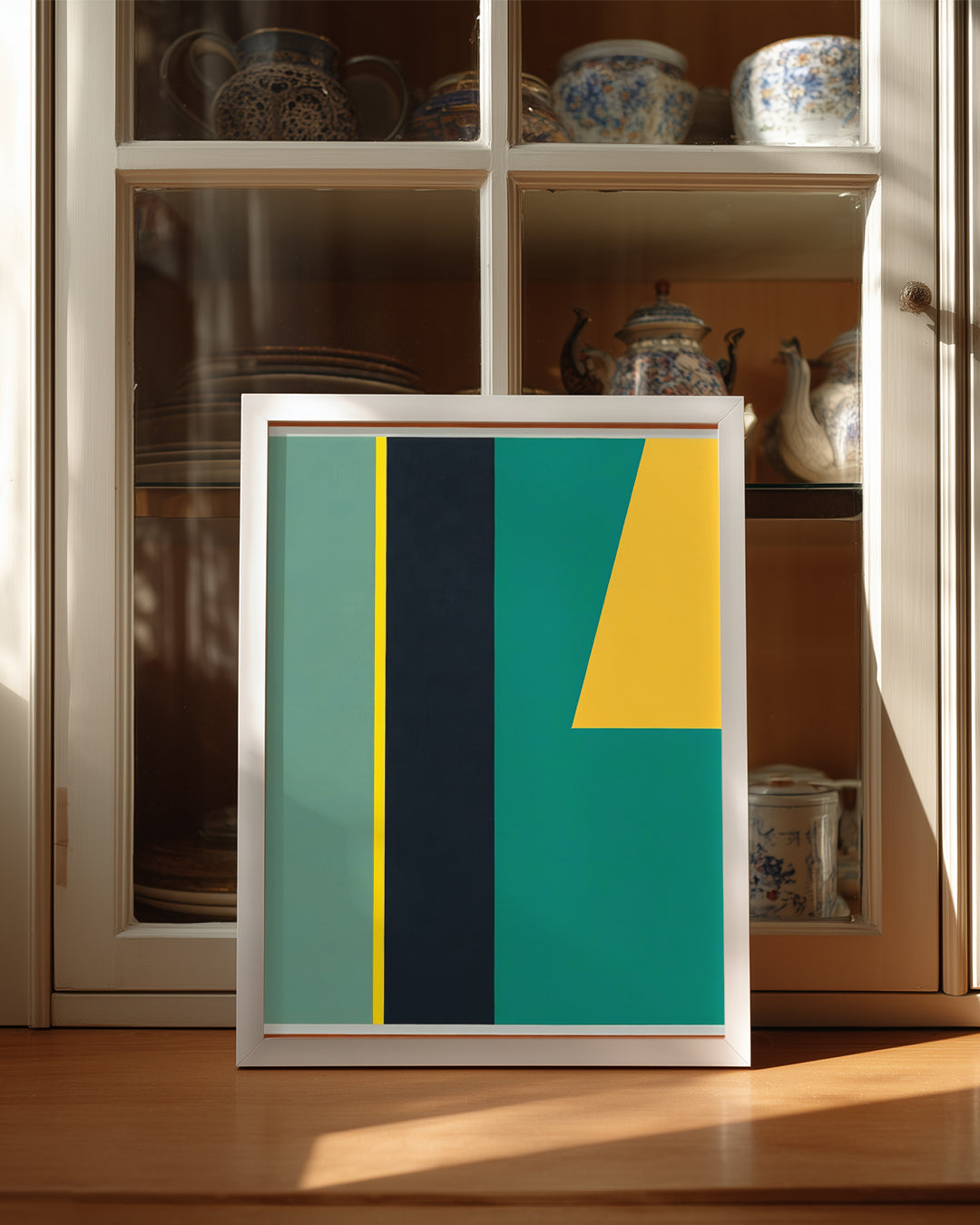 Soyut Renk Kompozisyonu - Geometrik Şekillerle Dolu Sanat Eseri Poster Tablosu