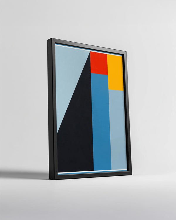 Soyut Sanat - Renkli Geometrik Şekil Düzeni Poster Tablosu