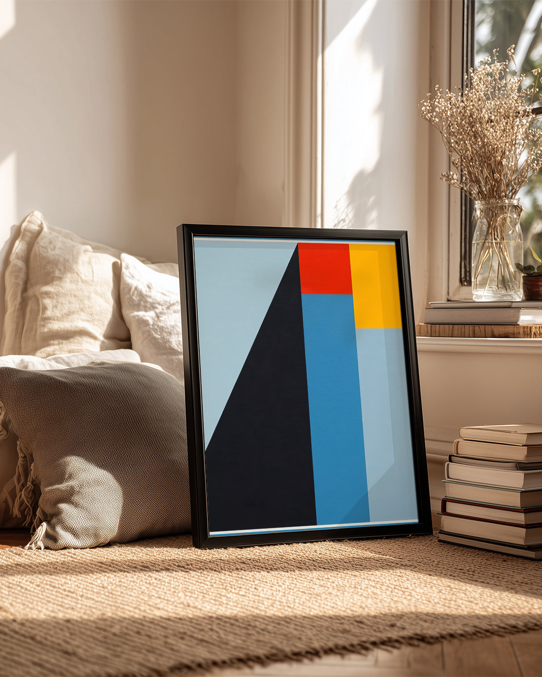 Soyut Sanat - Renkli Geometrik Şekil Düzeni Poster Tablosu