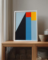 Soyut Sanat - Renkli Geometrik Şekil Düzeni Poster Tablosu