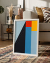 Soyut Sanat - Renkli Geometrik Şekil Düzeni Poster Tablosu