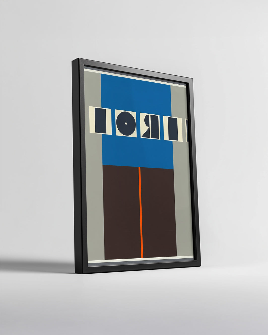 Soyut Sanat Kompozisyonu - Geometrik Biçimlerin Renkli Dansı Poster Tablosu