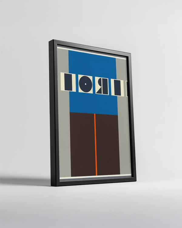 Soyut Sanat Kompozisyonu - Geometrik Biçimlerin Renkli Dansı Poster Tablosu