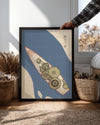 Soyut Tekne - Minimalist Japon Tarzı Poster Tablosu