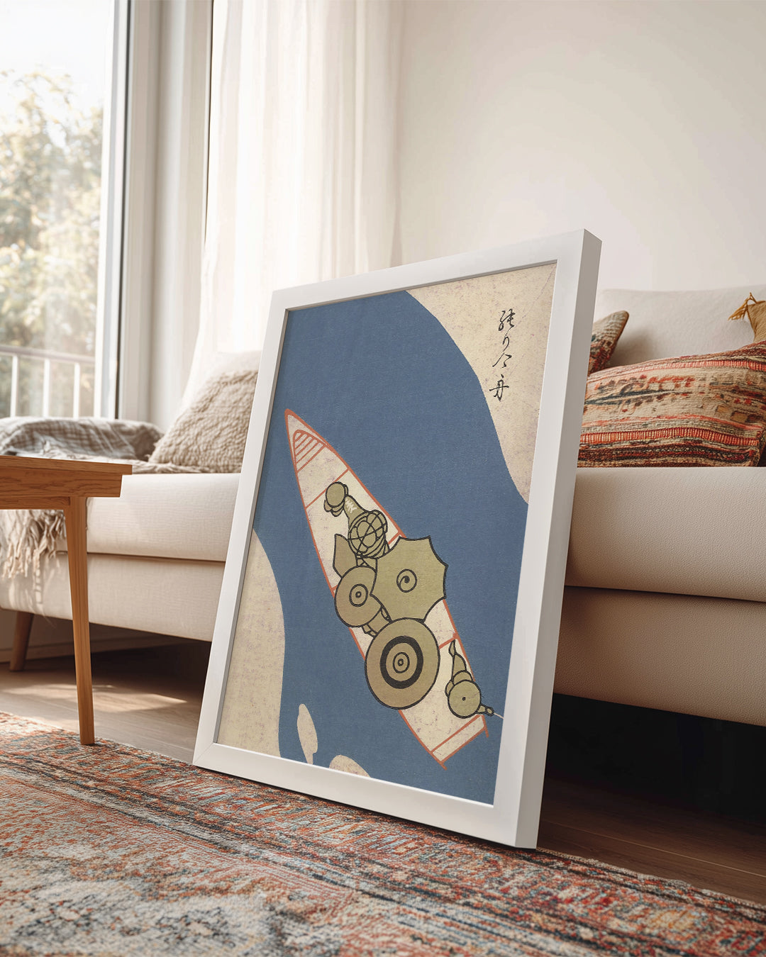 Soyut Tekne - Minimalist Japon Tarzı Poster Tablosu