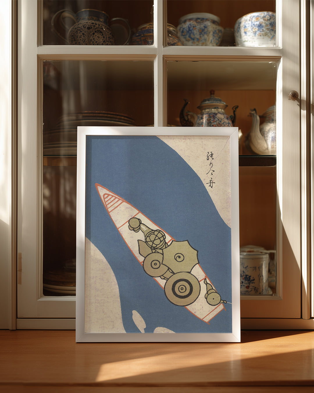 Soyut Tekne - Minimalist Japon Tarzı Poster Tablosu