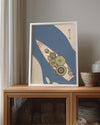 Soyut Tekne - Minimalist Japon Tarzı Poster Tablosu