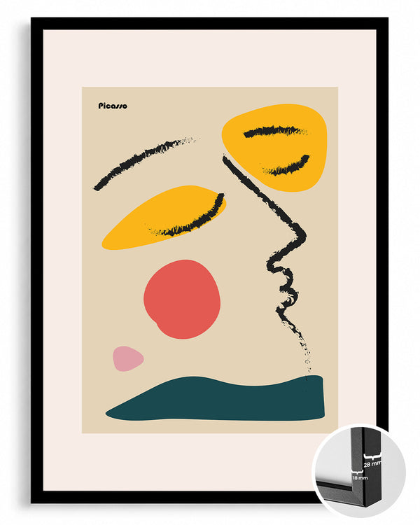 Soyut Yüz - Pablo Picasso Poster Tablosu