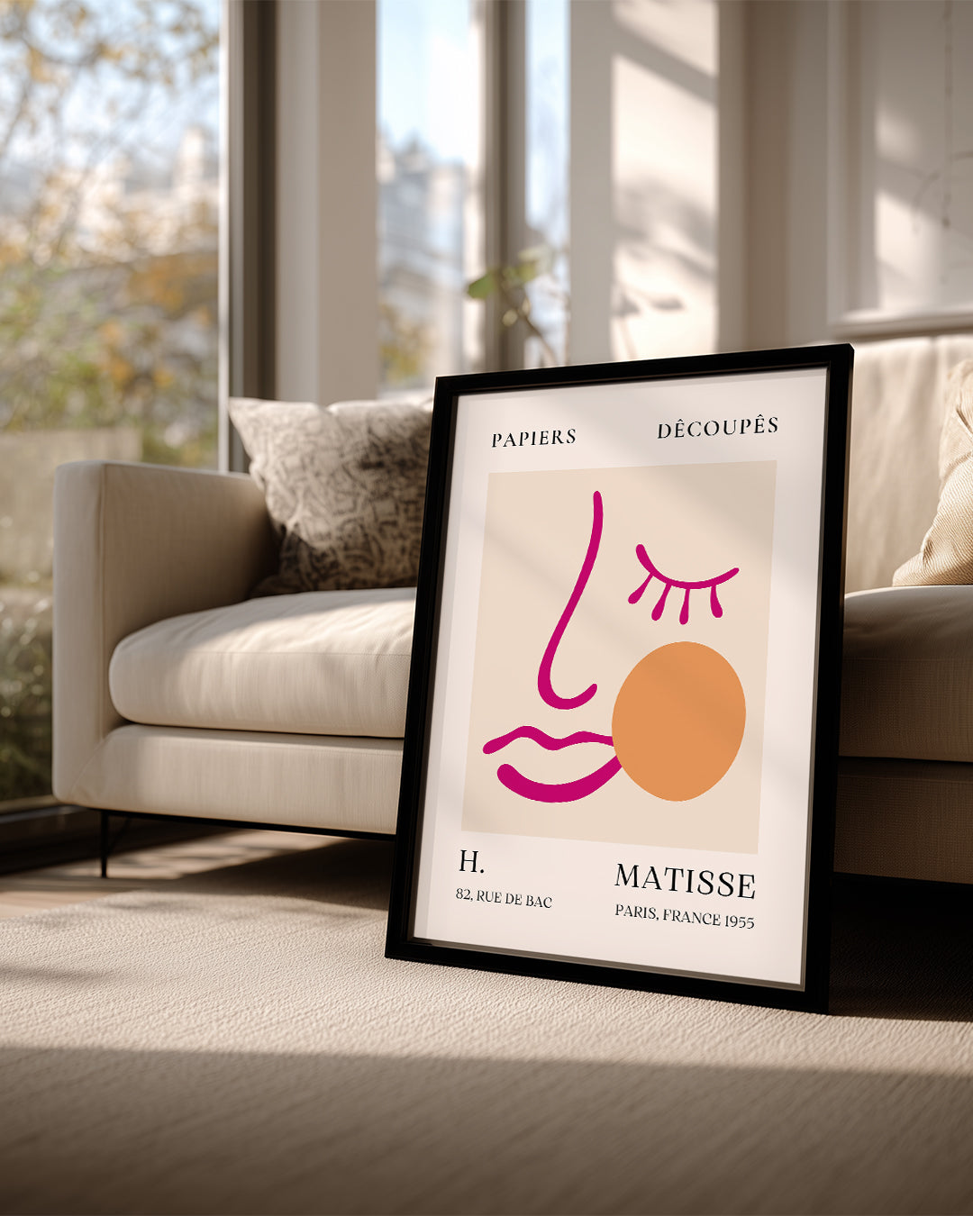 Soyut Yüz Çizimi - Henri Matisse - 1955 Poster Tablosu