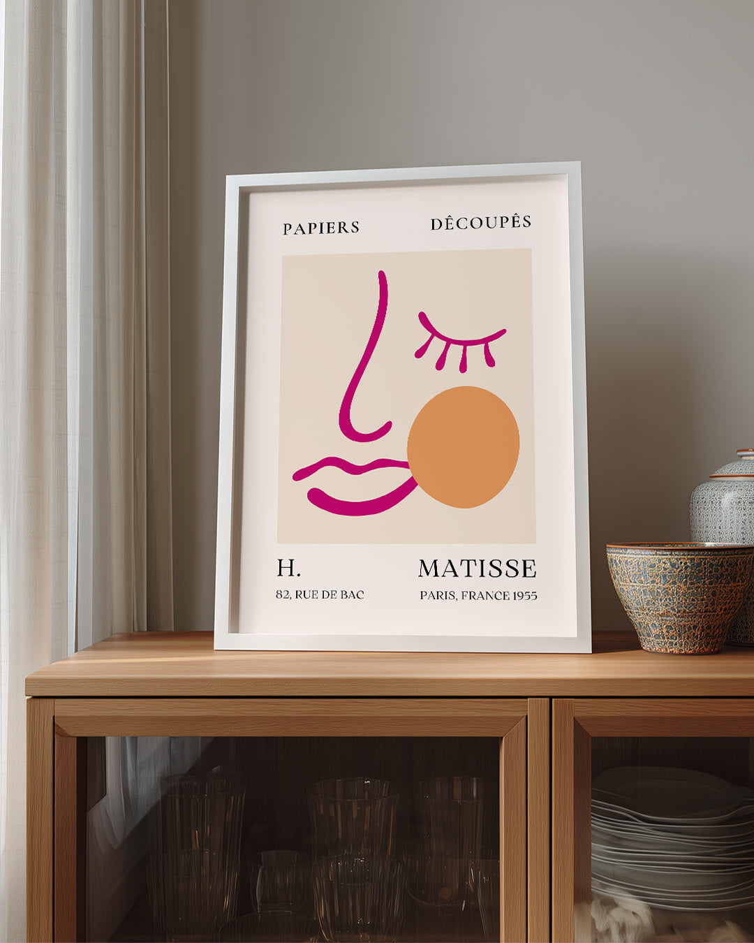 Soyut Yüz Çizimi - Henri Matisse - 1955 Poster Tablosu