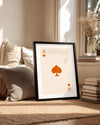Spade Orange Poster Tablosu