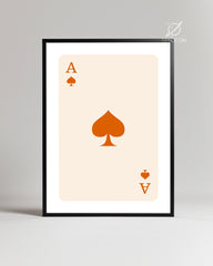 Spade Orange Poster Tablosu